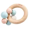 Image de Hochet Anneau Bois & Perles Pastel Plantoys® - Jouet en bois bébé PT5262