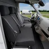 Image de WALSER 10497 Housse de voiture Transporter sur mesure, housse de siège en tissu anthracite compatible avec Opel Vivaro, Renault Traffic, Nissan Primastar, banc simple et double