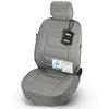 Image de WALSER Housse de protection pour voiture Billy en cuir véritable, housse en cuir de haute qualité, protège-siège de voiture gris 19637