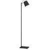 Image de EGLO Lampadaire Lacey, lampe salon New Nordic, métal noir et crème, bois