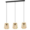 Image de EGLO Suspension luminaire Hykeham, lustre bohème à 3 lampes pour salon et