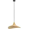 Image de EGLO Suspension luminaire Haxey, lustre pour salon et salle à manger, lampe de plafond à suspendre au design bohème, bois bambou naturel, douille E27