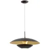 Image de EGLO Suspension luminaire Nuvano, lustre suspendu en métal brun et doré | lampe de salon et de salle à manger, douille E27, Ø 48 cm