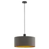 Image de EGLO Suspension luminaire Concessa 1, lustre suspendu en acier et textile