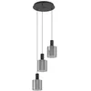 Image de EGLO suspension Gorosiba, lampe cluster pour table à manger en verre fumé