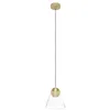Image de Eglo Suspension CERASELLA en laiton brossé transparent, hauteur : 110 cm, diamètre : 20 cm, intensité variable