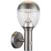 Image de Callisto 34250S Applique murale LED d'extérieur en acier inoxydable avec détecteur de mouvement Transparent 11,5 W