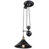 Image de Globo SLV 15053 Suspension vintage pour salle de séjour à régler Doré/noir Taille M