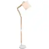 Image de GLOBO LIGHTING Lampadaire métal Blanc - H 160 cm - Abat-Jour Blanc