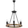Image de Globo 69029-6 Lampe suspendue au plafond avec corde de chanvre