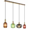 Image de Suspension linéaire Globo Lighting NORMY metal brass E27 4 lampes