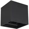 Image de Applique murale d'extérieur noire pour balcon, 2 x 3 W, 290 lm, blanc chaud, L x l x H : 10 x 10 x 10 cm