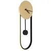 Image de Globo Horloge murale murale LED rétroéclairage métal doré H 58 cm