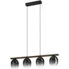 Image de EGLO suspension Filago, lampe suspendue pour table à manger en verre fumé
