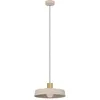 Image de EGLO Suspension luminaire Valdiola, lustre pour salon et salle à manger, lampe de plafond suspendre en métal couleur sable laiton brossé, douille E27