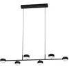 Image de EGLO Suspension luminaire LED Clavellina, lustre à 6 lampes pour salon et salle à manger, lampe de plafond suspendue en métal noir et acrylique blanc, blanc chaud
