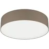 Image de EGLO connect.z Lampe de plafond LED connectée Romao-Z, plafonnier rond contrôlable par application et commande vocale, ZigBee, blanc chaud - froid, RVB, dimmable, spot en tissu couleur taupe