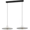 Image de EGLO Suspension luminaire Miniere, lustre à 2 lampes pour salon et salle à manger, lampe de plafond suspendue en métal gris, douille E27, 100 cm