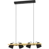 Image de EGLO connect.z Smart-Home Hornwood-Z Suspension LED en bois et métal noir FSCM70HB, ZigBee, application et commande vocale Alexa, blanc chaud/blanc froid, RVB, intensité variable