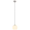Image de EGLO Suspension Cominio, lampe suspendue 1 flamme au-dessus de la table à manger, luminaire pour salle manger en verre satiné et métal taupe, pendant avec douille E27, Ø 18,5 cm