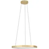 Image de EGLO Suspension luminaire LED Vallerosa, lustre dimmable pour salon et salle à manger, lampe de plafond suspendue en métal couleur laiton brossé, douille E27, Ø 58 cm