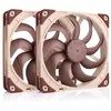 Image de Noctua NF-A14x25 G2 PWM Sx2-PP, Kit avec Deux Ventilateurs pour Installation Push-Pull ou Côte à Côte (Brun)