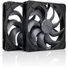 Image de Noctua NF-A14x25 G2 PWM Sx2-PP chromax.black, Kit avec Deux Ventilateurs pour Installation Push-Pull ou Côte à Côte (Noir)