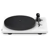 Image de Pro-Ject E1 Phono Platine vinyle pour débutant avec aiguille de micro elliptique, préamplificateur phono commutable et changement de vitesse électronique (OM5e, blanc)