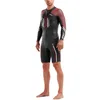 Image de 2XU Pro-Swim Run Combinaison de plongée Homme, Noir/Rouge Flamme, S