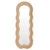 Image de Flamingueo Miroir Mural Vague, Grand Miroir Asymétrique Teddy, Sur Pied, Pour Chambre, Décoration Maison
