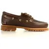 Image de Chaussures bateau homme Timberland Trad hs 3 eye lug en cuir marron foncé