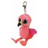 Image de Porte-clés en peluche TY - Gilda le flamant rose - Pour enfant à partir de 3 ans - Rose - Intérieur