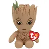 Image de Peluche Groot 15 cm - TY - Marvel Beanie Babies - Marron - Dès 3 Ans