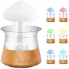 Image de TTLIFE Humidificateur dair Lampe Pluie 450ml Diffuseur dhuile essentielles Rain-Cloud humidificateur avec 7 lumières LED