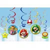Image de Décoration de fête - amscan - Super Mario - Multicolore - 12 spirales à suspendre - 61 cm