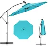 Image de Parasol Déporté  300 x 245cm - COSTWAY - avec 32 LED - Base Croisée - Réglage dInclinaison - Manivelle - Rotation à 360°