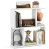 Image de COSTWAY Petite Bibliothèque à 3 Niveaux - Etagère de Présentation - Table dAppoint Autoportante pour Bureau Salon Chambre