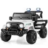 Image de DREAMADE Voiture Électrique pour Enfant avec Télécommande Véhicule 12V avec 3 Vitesses Klaxon pour Enfants de 3--8 Ans Blanc
