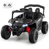 Image de DREAMADE 12V Voiture Électrique pour Enfants avec Télécommande Voiture Électrique Tout-Terrain avec Volant et Pédale Noir