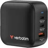 Image de Chargeur GaN - VERBATIM - Mini Chargeur 70W - 3 Ports - Adaptateurs UE et UK
