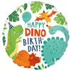 Image de Ballon aluminium happy birthday dinosaure 43 cm