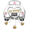 Image de Amscan ballon en aluminium Super Shape Just Married voiture de mariage blanc