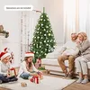 Image de Sapin de Noël Artificiel - RELAX4LIFE - 225CM - Arbre de Noël en PVC Ignifuge - 1346 Branches - Pied en Métal - Décorations de Fête