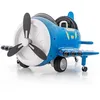 Image de COSTWAY Avion Voiture Électrique Enfant avec Joysticks Télécommande 24 G Ailes Pliables et Hélice Dérivable 3 Ans+ Bleu