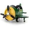 Image de COSTWAY Avion Voiture Électrique Enfant avec Joysticks Télécommande 24 G Ailes Pliables et Hélice Dérivable 3 Ans+ Vert