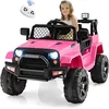 Image de GOPLUS Quad Électrique Enfant 12V 3-8 Ans avec Télécommande 24G-Charge 30KG-Klaxon Musique-Vitesse 25-45KM/H Rose