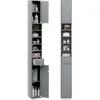 Image de COSTWAY Meuble Colonne de Salle de Bain avec 2 Placards à Porte 1 Tiroir et 5 Étagères Réglables 20 x 20 x 180 cm Gris