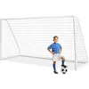 Image de COSTWAY But de Football 365x120x182 cm-Cadre en PVC-Filet PE Imperméable-6 Piquets de Sol-Assemblage en 15 minutes-EnfantsAdultes