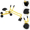 Image de COSTWAY Tractopelle Enfant pour Bac à Sable avec 4 roues Rotation à 360° pour Sable Terre Neige 56 x 35 x 81 cm 50 kg 3 Ans+
