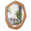 Image de COSTWAY Miroir Décoration - 895x66CM - Cadre en Bois Irrégulier Miroir HD Mural 4 Crochets de Suspension - Entrée Salon Chambre